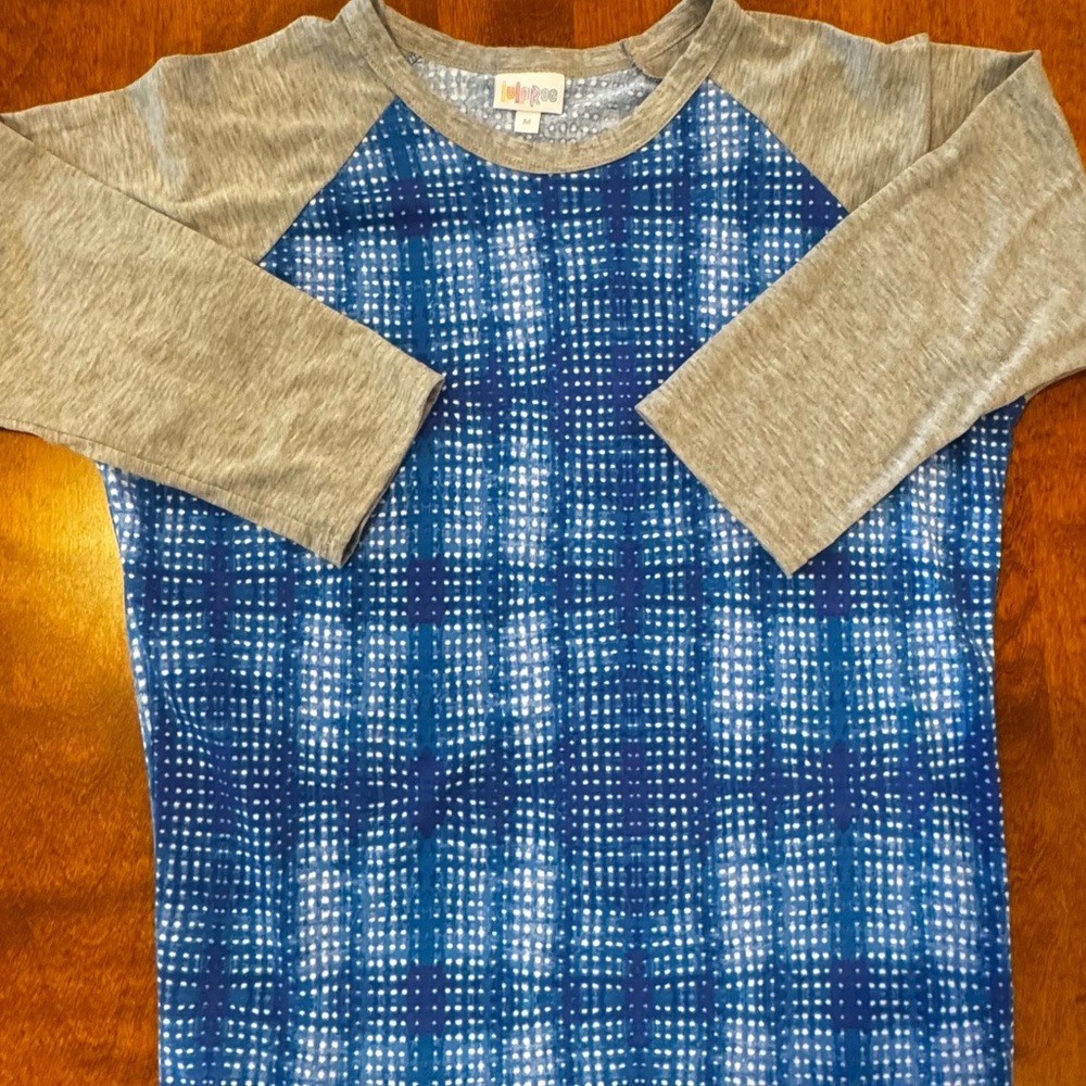 Blue and Gray Raglan Shirt